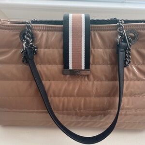 Think Royln large shoulder bag with strap– Kennedy nude patent